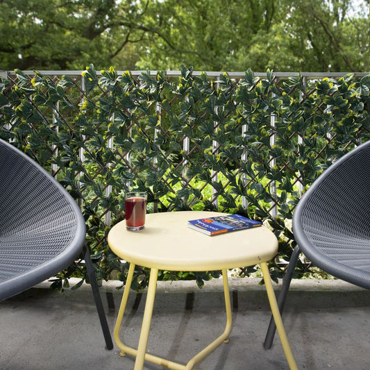 Nature Garden Trellis with California Privet 90 x 180 cm Green and Yellow Leaves