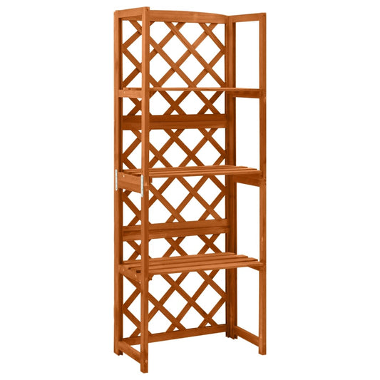 Trellis with Shelves 55 x 30 x 140 cm Solid Fir Wood