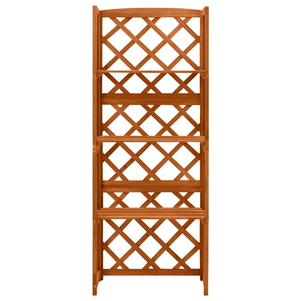 Trellis with Shelves 55 x 30 x 140 cm Solid Fir Wood