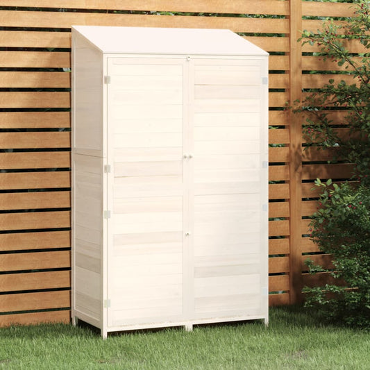 Garden Shed White 102 x 52 x 174.5 cm Solid Wood Fir